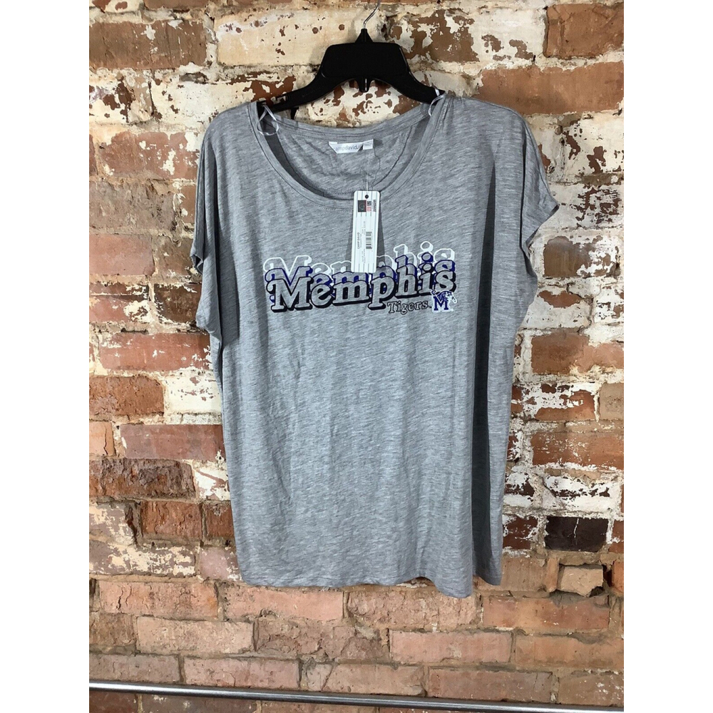 Memphis Tigers Shirt Adult L Blue Football Logo NWT